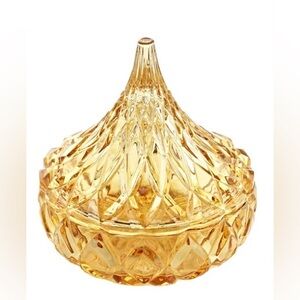 NIB HERSHEY’S KISSES AMBER/GOLD CANDY DISH